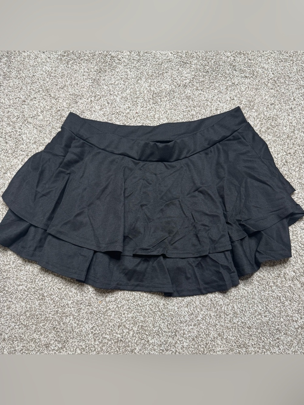 Black mini skirt
